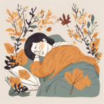 A woman taking a nap as the seasons transition