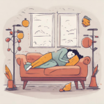 A person taking a nap during autumn to combat seasonal mood swings