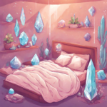 A bedroom surrounded by crystals for napping